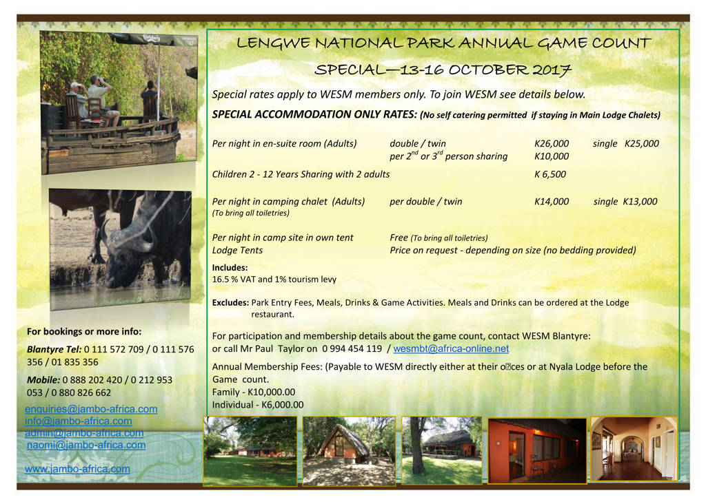 Jambo Africa Seasonal specials